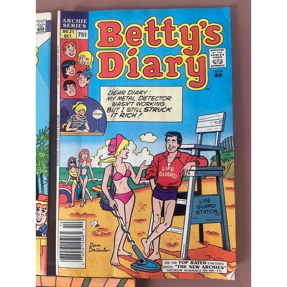 Vintage Archie Comics Betty's Diary Series 1985 - 1990 LOT of 5 - Single Owner - Picture 4 of 7